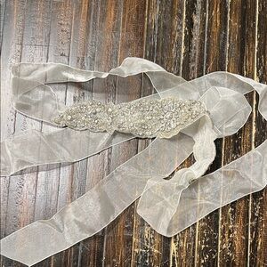 Chic Silver Beaded Belt